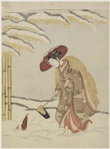 Mitate of Meng Zong, en av de tjuefire paragonene for filial fromhet, etter 1765 av Suzuki Harunobu
