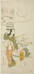 Ono no Komachi ved sete hånd MP (sete), fra serien s te seven facio være et spesifikt av Komachi (Furu Yatsu City 7 Komachi) av Suzuki Harunobu