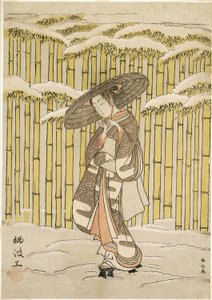 Passerer Bamboo Grove av Suzuki Harunobu