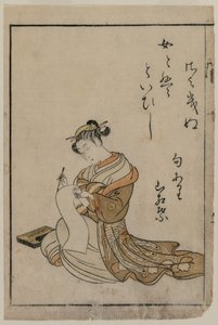 The Courtesan Writing from a Book from the series A Collection of Beautiful Women of the Yoshiwara   1266832   no       norwegian Successfully Translated  Original: Hällucinationen (Hallucinations) Translat: Hällucinationen (Hallucinations) 1234612 no norw av Suzuki Harunobu