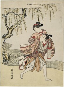 The Elopement (parodi på Akutagawa-episoden fra "Tales of Ise") av Suzuki Harunobu