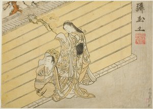 Hullet i veggen av Suzuki Harunobu