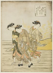 The Jewel River at Ide (Ide no Tamagawa), fra en serie uten tittel med Six Jewel Rivers av Suzuki Harunobu