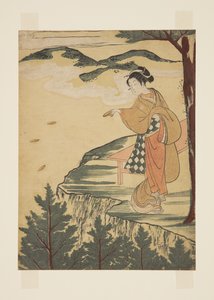 Kaste leirfat av Suzuki Harunobu