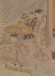 Ser på Iris i regnet, 1764-70., 1764-70. av Suzuki Harunobu