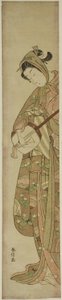 Kvinne som spiller Shamisen av Suzuki Harunobu