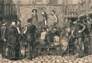 A Play in a London Inn Yard, In the Time of Queen Elizabeth, c1873.