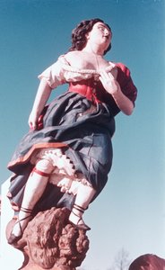 Galionsfigur fra ukjent seilskip, midten av 1700-tallet (malt tre)