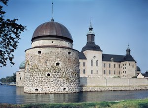 Utsikt over Vadstena slott, bygget i 1545 av Swedish School