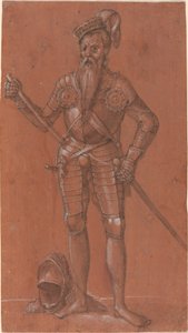 En mann i rustning av Swiss 16th Century