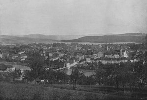 Aarau, generell visning (s/hvitt bilde) av Swiss Photographer