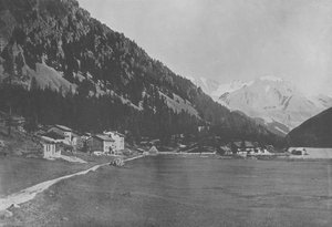 Champey and the Grand-Combin (s/hvitt bilde) av Swiss Photographer