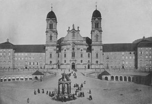 Einsiedeln, Facade du Couvent (s/hvitt bilde) av Swiss Photographer