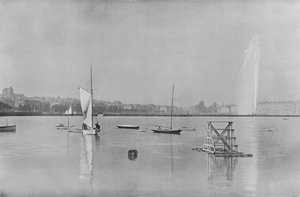 Geneve, La Rade (s/hvitt bilde)