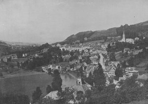 Lichtensteig, Toggenbourg, Canton de Saint-Gall (s/hvitt-bilde) av Swiss Photographer