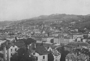 Saint-Gall, generell visning (s/hvit foto) av Swiss Photographer
