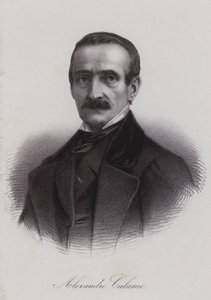 Alexandre Calame , sveitsisk landskapsmaler (gravering) av Swiss School