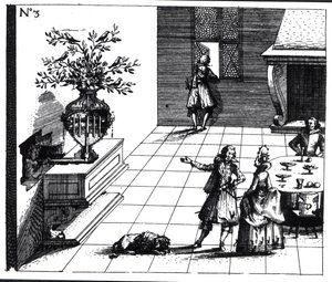 Fuglesang musikalsk tre, utgitt ca.1670 av Swiss School