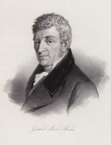 Gottlieb Jakob Kuhn , sveitsisk folklorist og poet (gravering) av Swiss School