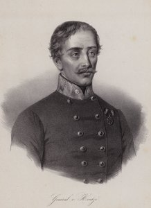 Heinrich Hentzi von Arthurm , ungarsk general i hæren til det østerrikske riket (gravering)