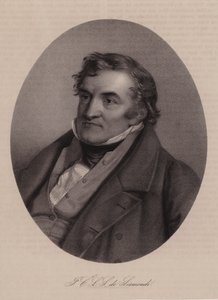 Jean Charles Leonard de Sismondi , sveitsisk historiker og politisk økonom (gravering) av Swiss School