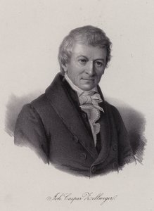 Johann Caspar Zellweger , sveitsisk tekstilgründer og filantrop (gravering) av Swiss School