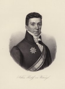 Niklaus Rudolf von Wattenwyl, sveitsisk general og den siste ordføreren for restaureringen i byen Bern (gravering) av Swiss School
