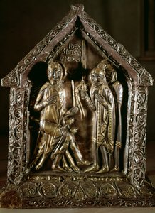 Relikvieskrin av St. Sigismunds sønner, 1100-1200-tallet (gull og sølv) av Swiss School