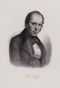 Rodolphe Topffer, sveitsisk lærer og kunstner (gravering) av Swiss School