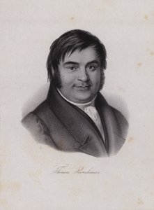 Thomas Bornhauser , sveitsisk teolog (gravering) av Swiss School