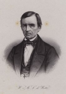 Wilhelm Martin Leberecht de Wette , tyskfødt sveitsisk teolog og bibelforsker (gravering) av Swiss School