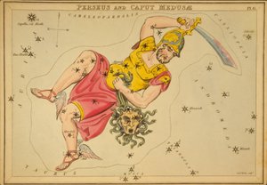 Perseus og Caput Medusa, illustrasjon fra 'Uranias speil'