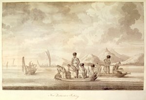 Add.23920, f.44 New Zealanders fiske, januar 1770