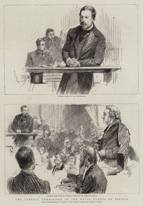 Parnell-kommisjonen ved Royal Courts of Justice (gravering)