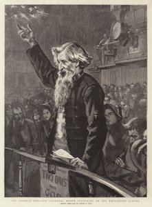 I mørkeste England foreleste general Booth om emigrasjonsordningen hans av Sydney Prior Hall