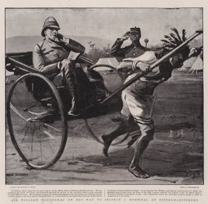 Sir William Maccormac på vei for å inspisere et sykehus i Pietermaritzburg av Sydney Prior Hall