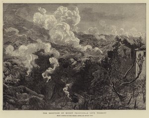 Utbruddet av Vesuv, en lava-torrent
