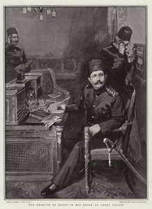 Egyptens Khedive i hans studie ved Abdin-palasset av Sydney Prior Hall