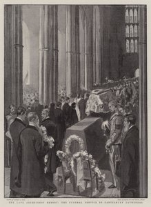 Den avdøde erkebiskop Benson, begravelsestjenesten i Canterbury katedral av Sydney Prior Hall