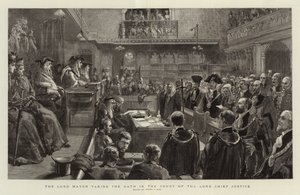 Lord Mayor avlegger ed i domstolen til Lord Chief Justice