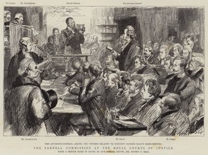 Parnell-kommisjonen ved Royal Courts of Justice av Sydney Prior Hall