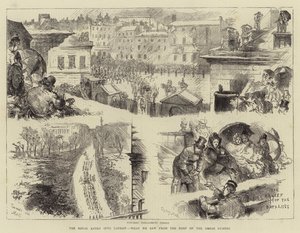 The Royal Entry into London, Det vi så fra Hestevaktens tak av Sydney Prior Hall