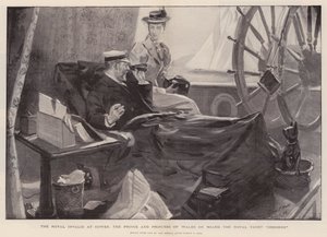 The Royal Invalid at Cowes, Prince og Princess of Wales om bord på Royal Yacht Osborne