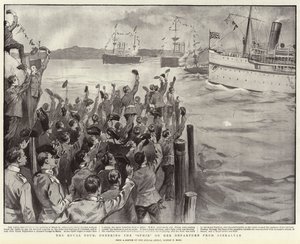 The Royal Tour, heier ophirene på hennes avgang fra Gibraltar