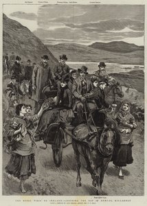 Det kongelige besøket til Irland, krysser Gap of Dunloe, Killarney av Sydney Prior Hall