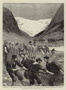 Prinsen av Wales besøk i Norge, haling i Seinen under Buarbrae, Sandvenvand, Hardanger