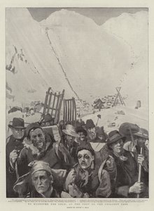 Til Klondyke for Gold, ved foten av Chilkoot-passet