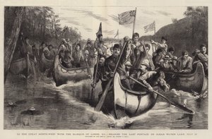 Til Great North-West med markisen av Lorne, XII, nærmer seg den siste porten på Clear Water Lake, 28. juli