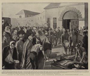 Ofre for slaget ved Alands, Boer Parisoneras ankommer Pietermaritzburg fengsel av Sydney Prior Hall