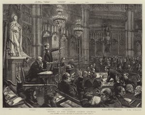 Avstemning i London County Council av Sydney Prior Hall